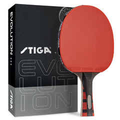 STIGA Evolution Performance Ping Pong Paddle - 6-ply Light Blade - 2mm Tournament-Approved Premium Sponge - Flared Handle for Next-Gen Grip & Control - Performance Table Tennis Racket